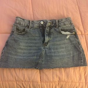 mini denim skirt